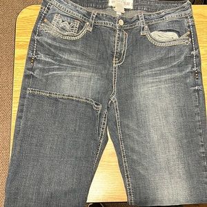 Hydraulic denim jeans